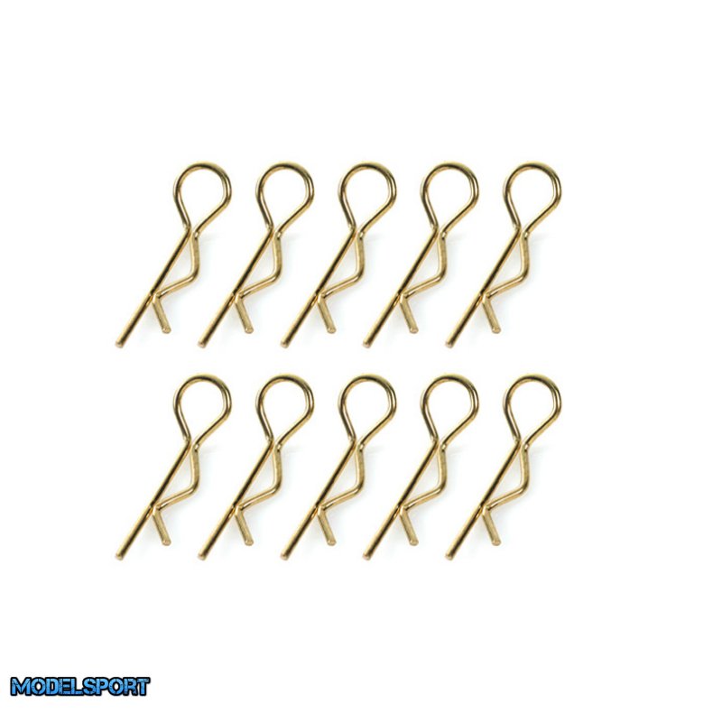 Team Corally - Body Clips - 45&deg; Bent - Medium - Gold - 10 pcs