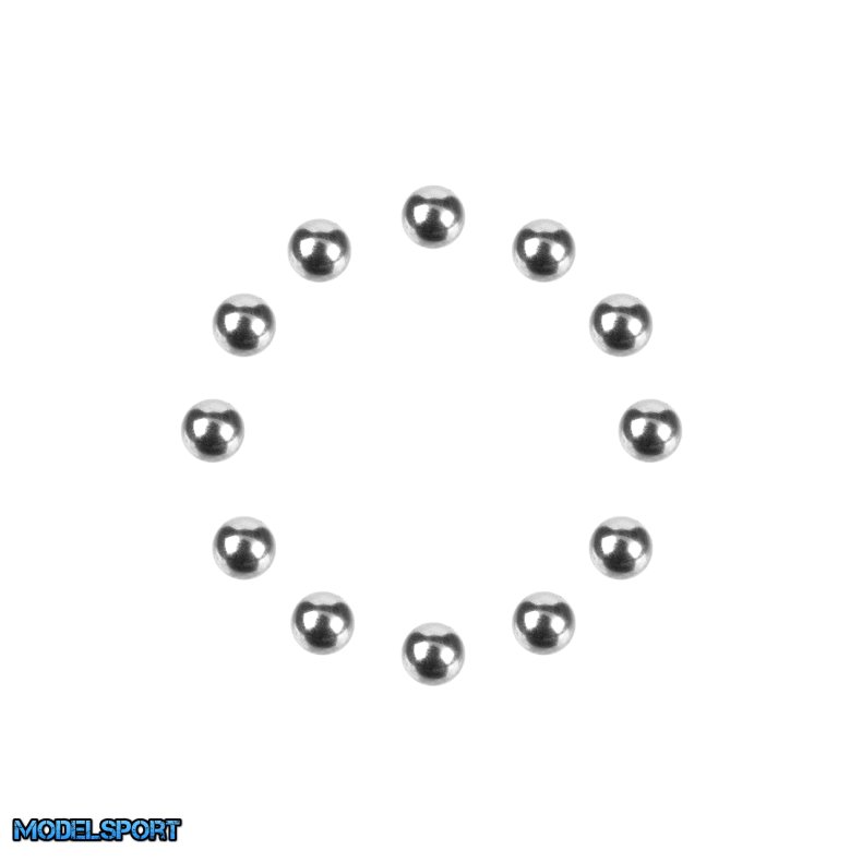 Team Corally - Precision Diff. Balls 1/8 - Chrome - 12 pcs