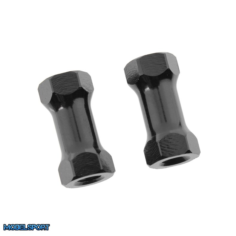 Team Corally - Chassis Post - 12mm - Alu - Aluminium - Black - 2 Pcs