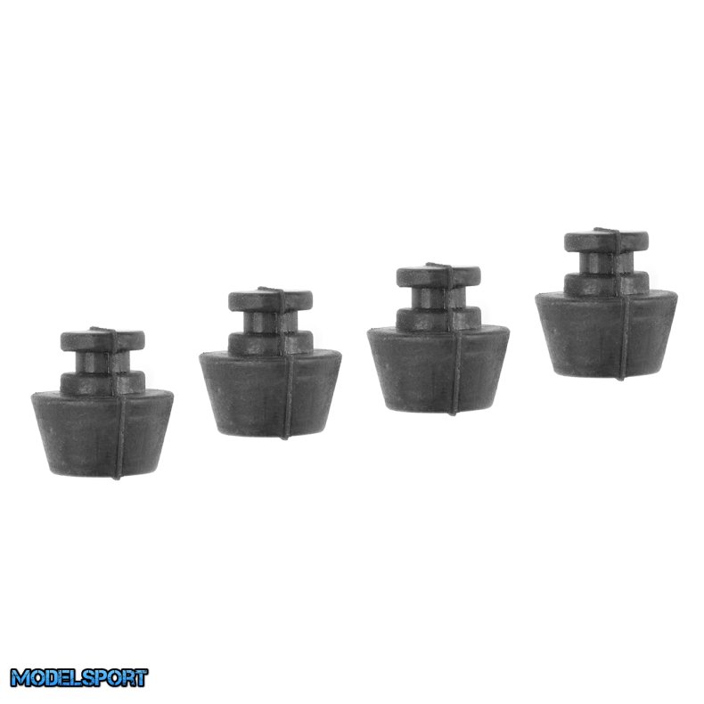 Team Corally - Rubber Feet 4pcs - Nitro Powerbox