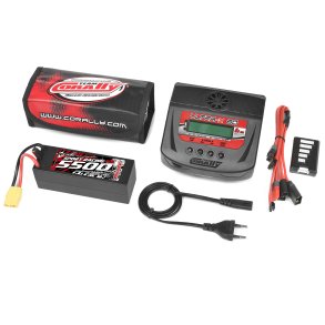 Team Corally - Energy Pack - Lipo 60C - 5500Mah - 4S - XT-90 - Hard Case + Ultra-X 80 - 1-6S AC/DC Charger + Lipo Safety Bag + Charge-Balance Lead
