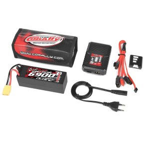 Team Corally - Energy Pack - Lipo 50C - 6700Mah - 4S - XT-90 - Hard Case + Racer 50 - 2-4S AC Charger + Lipo Safety Bag + Charge-Balance Lead