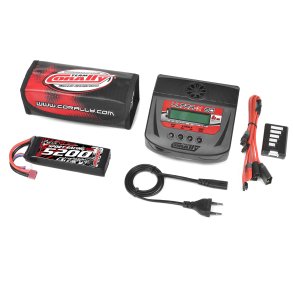 Team Corally - Energy Pack - Lipo 60C - 5200MAH - 3S - T-Plug - Semi-Soft Case + Ultra-X 80 - 1-6S AC/DC Charger + Lipo Safety Bag + Charge-Balance Lead