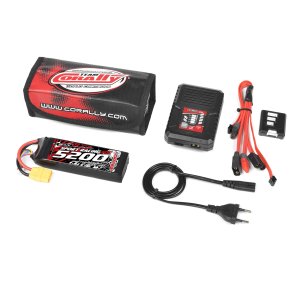 Team Corally - Energy Pack - Lipo 60C - 5200MAH - 3S - XT-90 - Semi-Soft Case + Racer 50 - 2-4S AC Charger + Lipo Safety Bag + Charge-Balance Lead