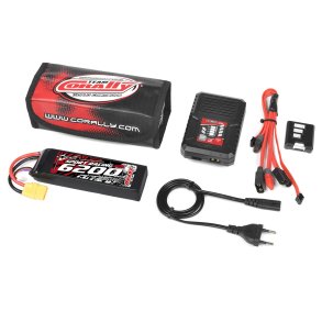Team Corally - Energy Pack - Lipo 60C - 6200Mah - 3S - XT-90 - Semi-Soft Case + Racer 50 - 2-4S AC Charger + Lipo Safety Bag + Charge-Balance Lead