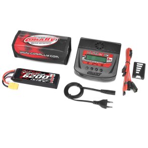 Team Corally - Energy Pack - Lipo 60C - 6200Mah - 3S - XT-90 - Semi-Soft Case + Ultra-X 80 - 1-6S AC/DC Charger + Lipo Safety Bag + Charge-Balance Lead