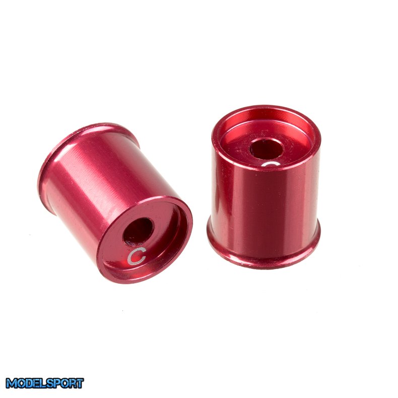 Team Corally - Alum. Lower Arm Cap SSX-10 - C - -2mm - 2 Pcs