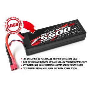 Private Label - Power Racing 60C - 5500Mah - 2S - 7,4V - T-Plug - Hard Case