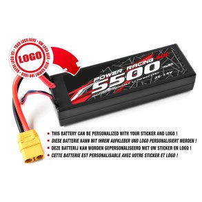 Private Label - Power Racing 60C - 5500Mah - 2S - 7,4V - XT-90 - Hard Case
