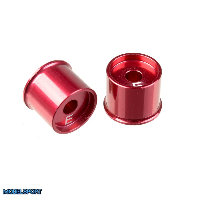 Team Corally - Alum. Lower Arm Cap SSX-10 - E - +1mm - 2 Pcs