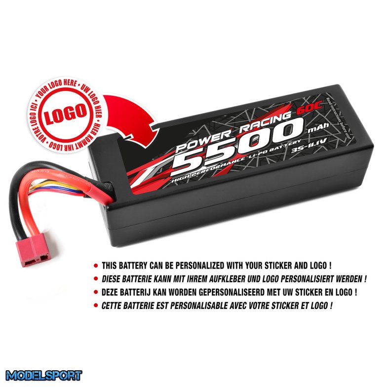 Private Label - Power Racing 60C - 5500Mah - 3S - 11,1V - T-PLUG - Hard Case