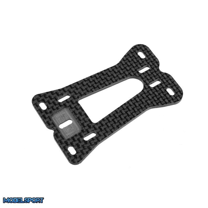 Team Corally - Suspension Arm Mount Plate FSX-10 - Upper - Carbon 2.5mm - 1 Pc