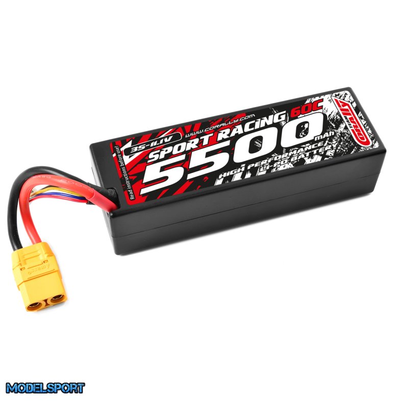 Team Corally - Sport Racing 60C - 5500Mah - 3S - 11,1V - XT-90 - Hard Case