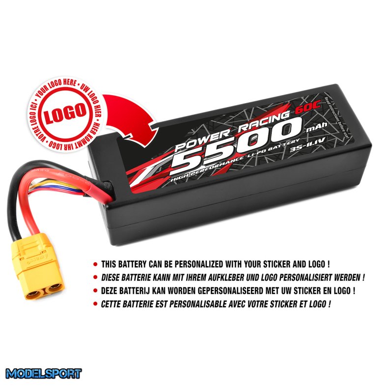 Private Label - Power Racing 60C - 5500Mah - 3S - 11,1V - XT-90 - Hard Case