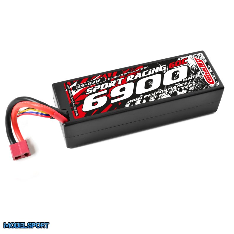 Team Corally - Power Racing 60C - 6900Mah - 3S - 11,1V - T-PLUG - Hard Case