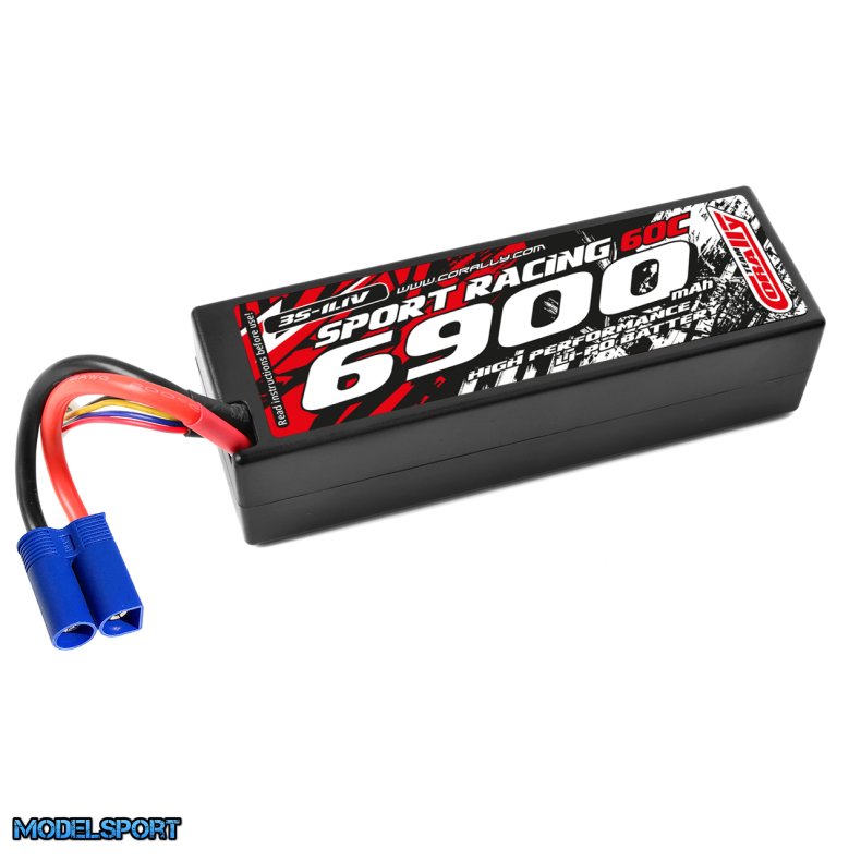 Team Corally - Sport Racing 60C - 6900Mah - 3S - 11,1V - EC-5 - Hard Case