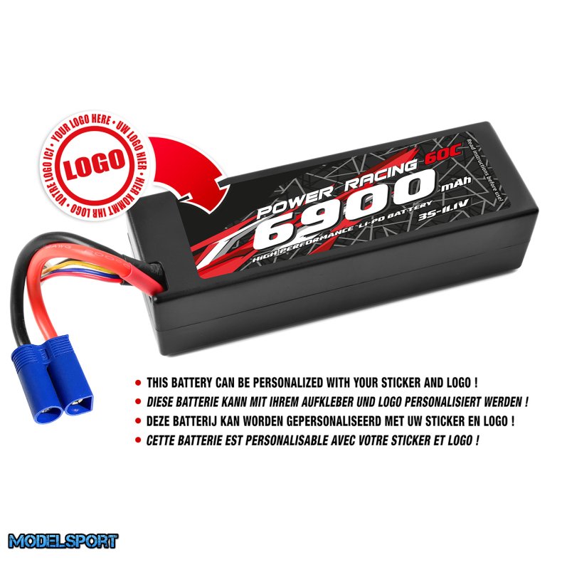 Private Label - Power Racing 60C - 6900Mah - 3S - 11,1V - EC-5 - Hard Case