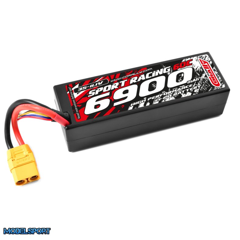 Team Corally - Power Racing 60C - 6900Mah - 3S - 11,1V - XT-90 - Hard Case