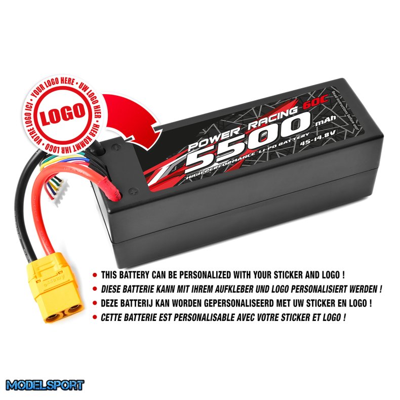 Private Label - Power Racing 60C - 5500Mah - 4S - 14,8V - XT-90 - Hard Case