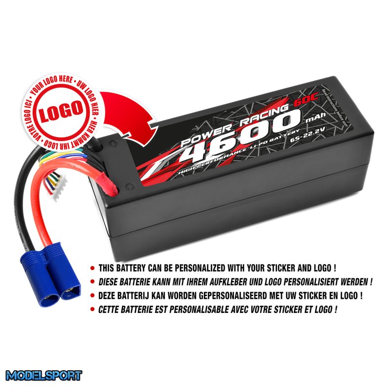 Private Label - Power Racing 60C - 4600Mah - 6S - 22,2V - EC-5 - Hard Case