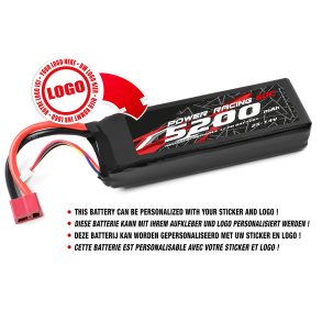 Private Label - Power Racing 60C - 5200MAH - 2S - 7,4V - T-Plug - Semi-Soft Case