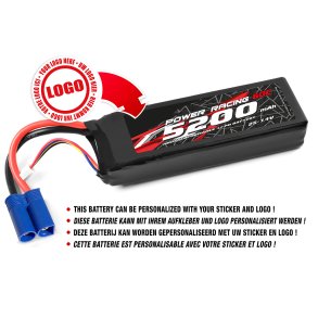 Private Label - Power Racing 60C - 5200MAH - 2S - 7,4V - EC-5 - Semi-Soft Case