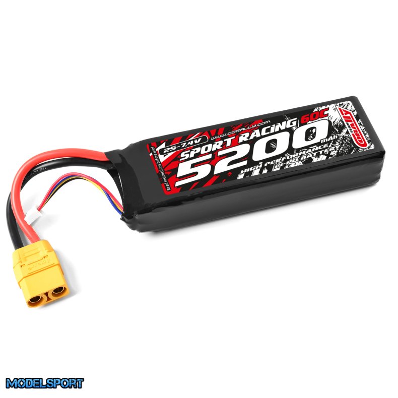 Team Corally - Power Racing 60C - 5200MAH - 2S - 7,4V - XT-90 - Semi-Soft Case