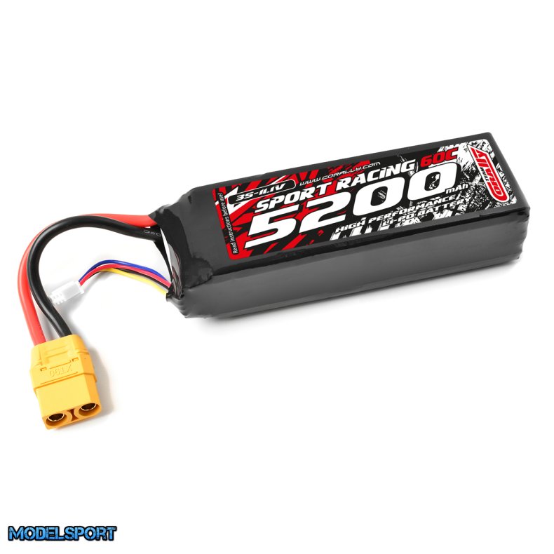 Team Corally - Power Racing 60C - 5200MAH - 3S - 11,1V - XT-90 - Semi-Soft Case