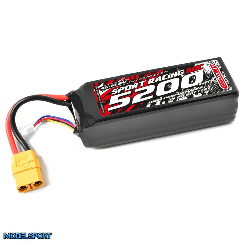 Team Corally - Power Racing 60C - 5200MAH - 4S - 14,8V - XT-90 - Semi-Soft Case