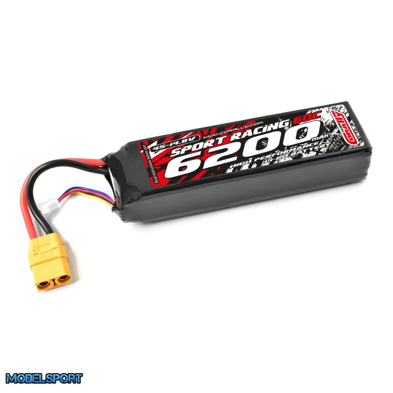 Team Corally - Power Racing 60C - 6200Mah - 4S - 14,8V - XT-90 - Semi-Soft Case