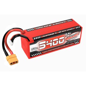 Team Corally - Sport Racing 50C LiPo Battery - 5400mAh - 14.8V - Stick 4S - Hard Wire - XT90