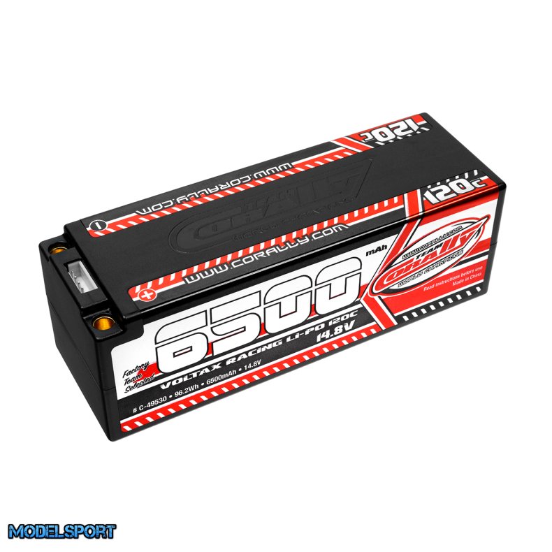 Team Corally - Voltax 120C LiPo Battery - 6500mAh - 14.8V - Stick 4S - 5mm Bullit