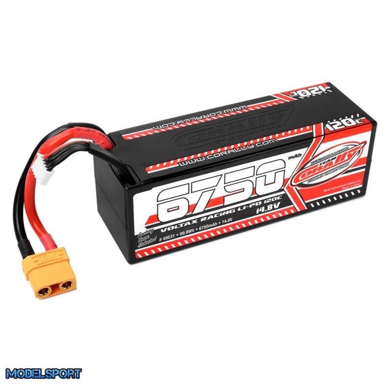 Team Corally - Voltax 120C LiPo Battery - 6750mAh - 14.8V - Stick 4S - Hard Wire - XT90