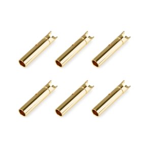 Team Corally - Bullit Connector 2.0mm - Female - Gold Plated - Ultra Low Resistance - 6 pcs