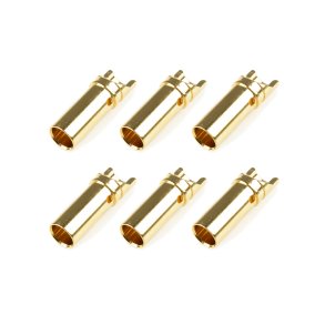 Team Corally - Bullit Connector 3.5mm - Female - Gold Plated - Ultra Low Resistance - 6 pcs