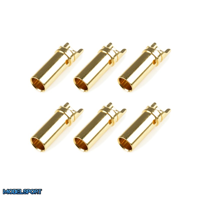 Team Corally - Bullit Connector 3.5mm - Female - Gold Plated - Ultra Low Resistance - 6 pcs