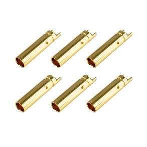 Team Corally - Bullit Connector 4.0mm - Female - Gold Plated - Ultra Low Resistance - 6 pcs