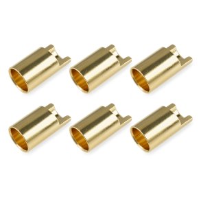 Team Corally - Bullit Connector 6.5mm - Female - Gold Plated - Ultra Low Resistance - 6 pcs