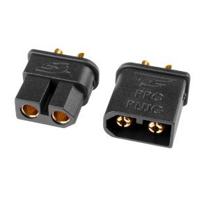 Team Corally - TC PRO Connector 3.5mm - Gold Plated Connectors - Reverse polarity protection - Male + Female - 1 pair