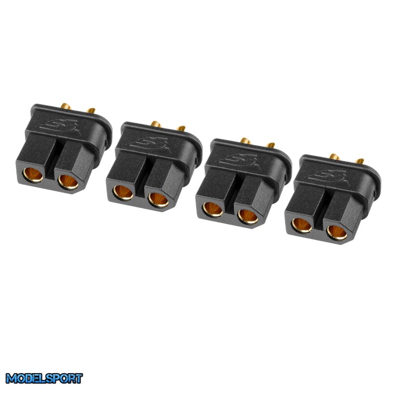 Team Corally - TC PRO Connector 3.5mm - Gold Plated Connectors - Reverse polarity protection - Male - 4 pcs