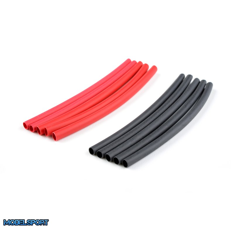 Team Corally - Shrink Tubing - 2.4mm - Red + Black - 10 pcs