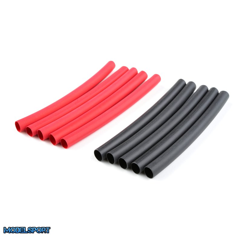 Team Corally - Shrink Tubing - 4.7mm - Red + Black - 10 pcs
