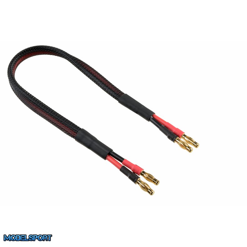 Team Corally - Charge Lead - 4 mm Banana Gold connectors - 14 AWG ULTRA V+ Silicone Wire - 30cm - 1 pc