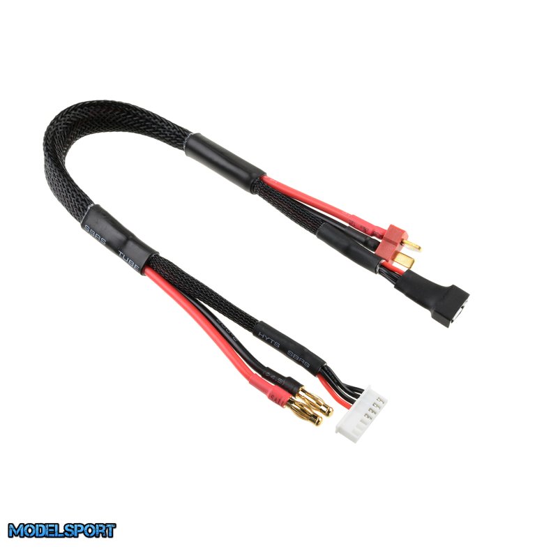 Team Corally - Charge/Balance Lead - T-Plug 3S - Charger 6S XH Connector - 3S XH Connector - 14 AWG ULTRA V+ Silicone Wire - 30cm - 1 pc