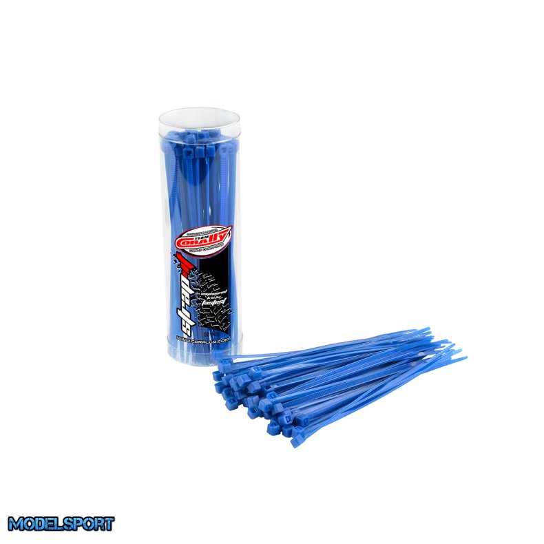 Team Corally - Strap-it - Cable Tie Raps - Blue - 2.5x100mm - 50 pcs