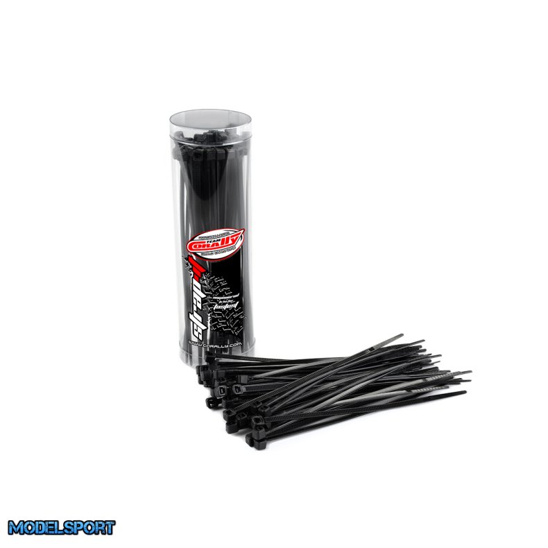 Team Corally - Strap-it - Cable Tie Raps - Black - 2.5x100mm - 50 pcs