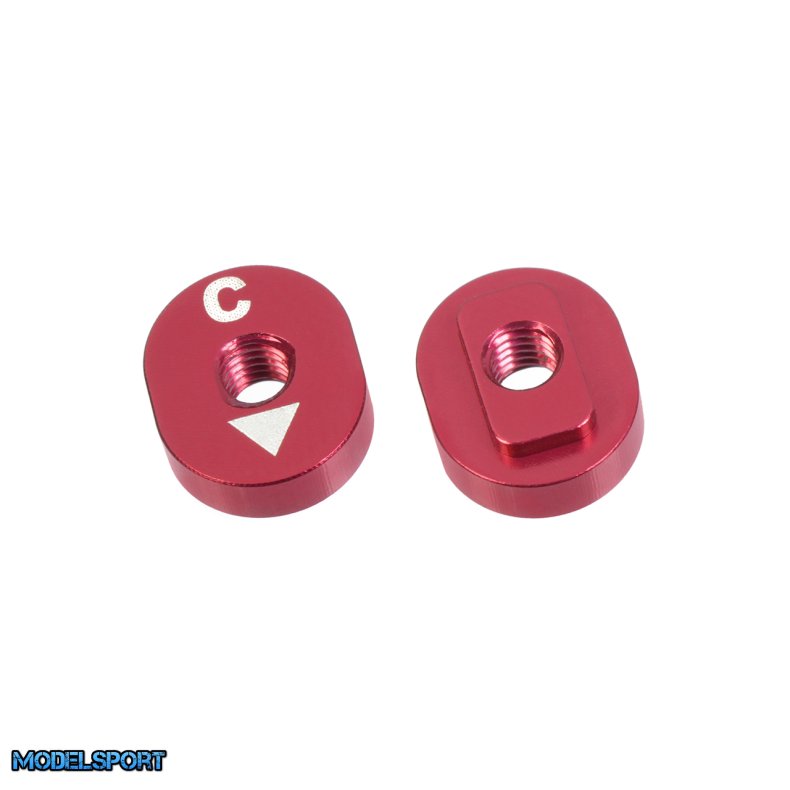 Team Corally - Alum. Excentric Camber Nut - C - 0&deg; - 2.0&deg; - 2 Pcs