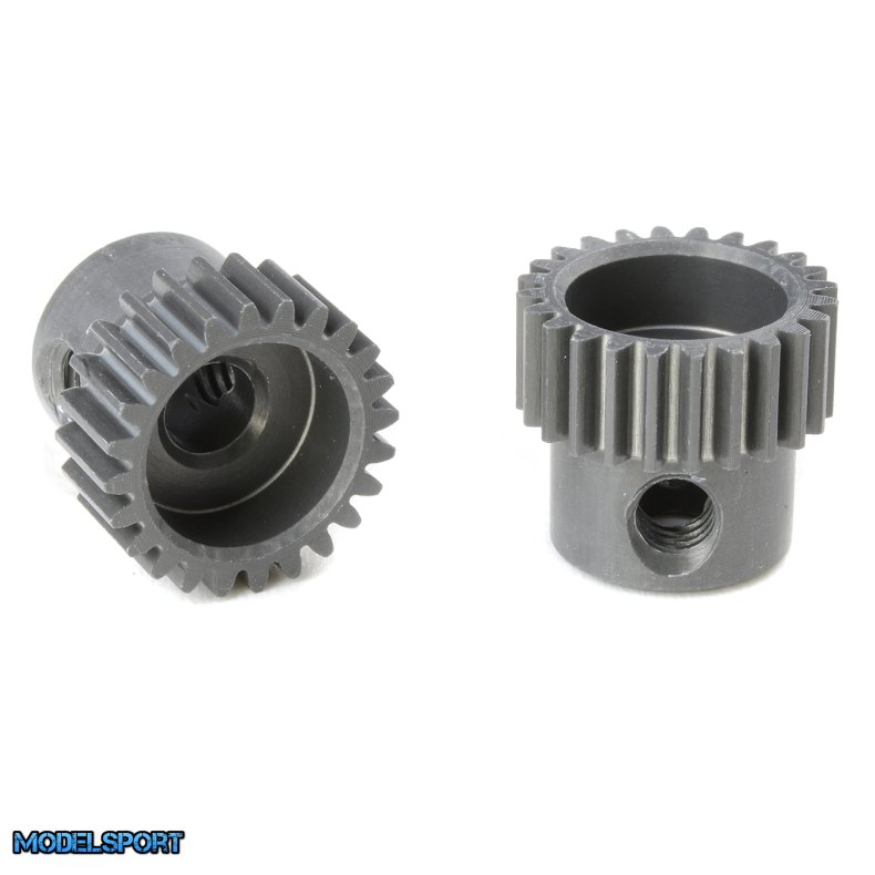 Team Corally - 64 DP Pinion - Short - Hard Anodised AL7075 - 24 Teeth - Shaft Dia. 3.17mm