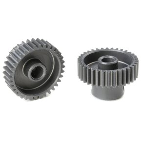 Team Corally - 64 DP Pinion - Short - Hard Anodised AL7075 - 34 Teeth - Shaft Dia. 3.17mm