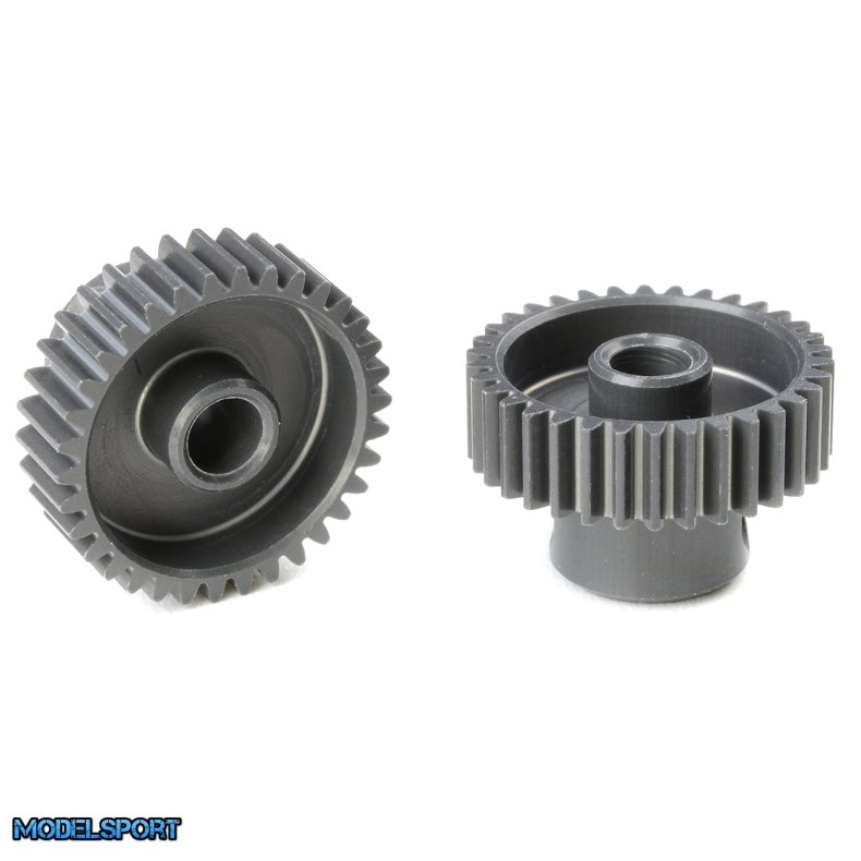 Team Corally - 64 DP Pinion - Short - Hard Anodised AL7075 - 34 Teeth - Shaft Dia. 3.17mm